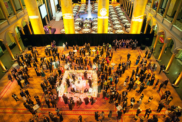 Overhead view of Gala event
