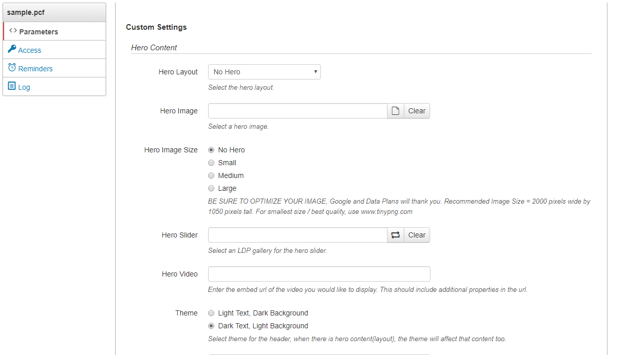 Custom Setting fields to fill in