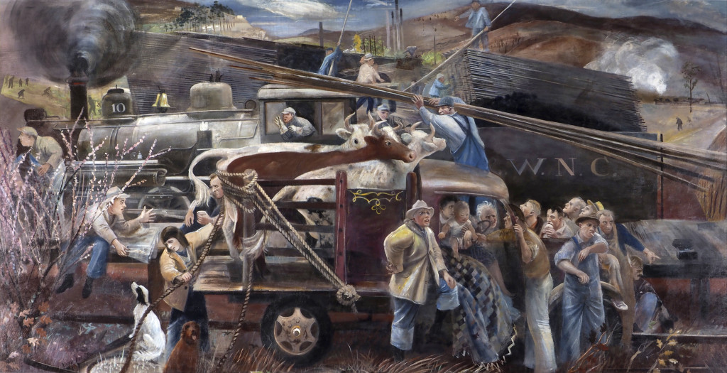 Windell Jones, Eastern Tennessee Mural, Oil on Canvas, 1940