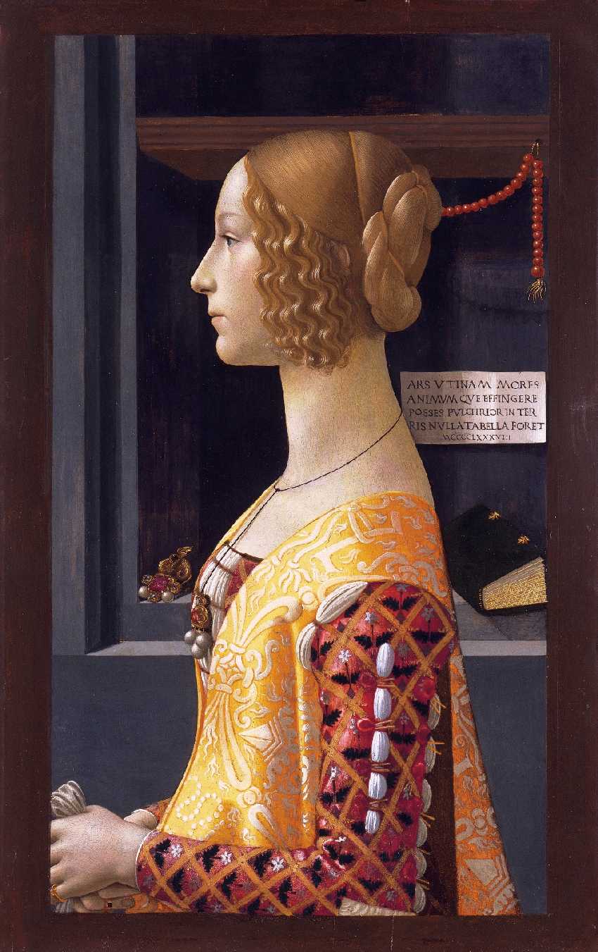 Portrait of Giovanna Tornabuoni by  Domenico Ghirlandaio, 1488.  Public Domain Image