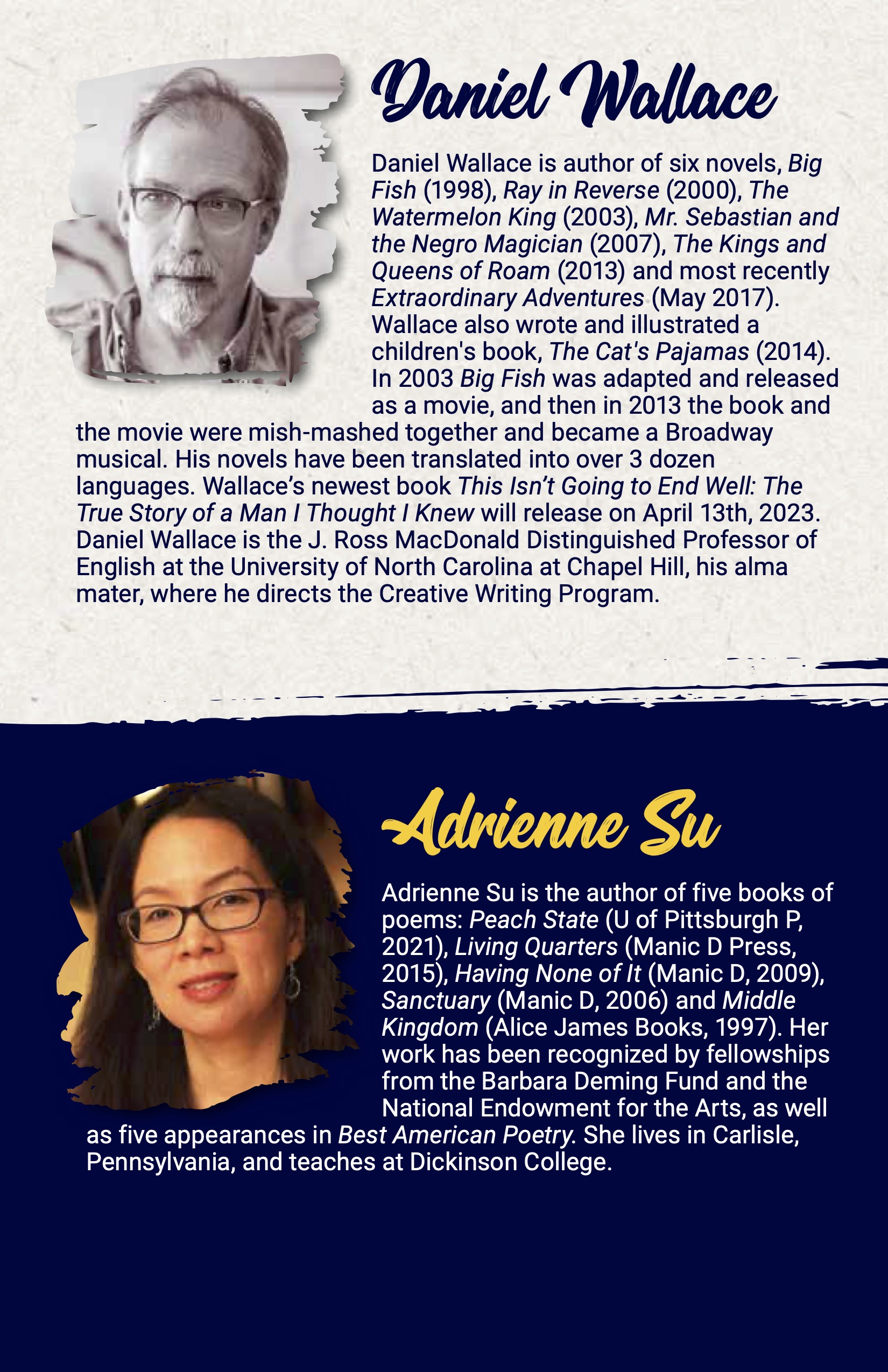 Spring literary festival flier 2