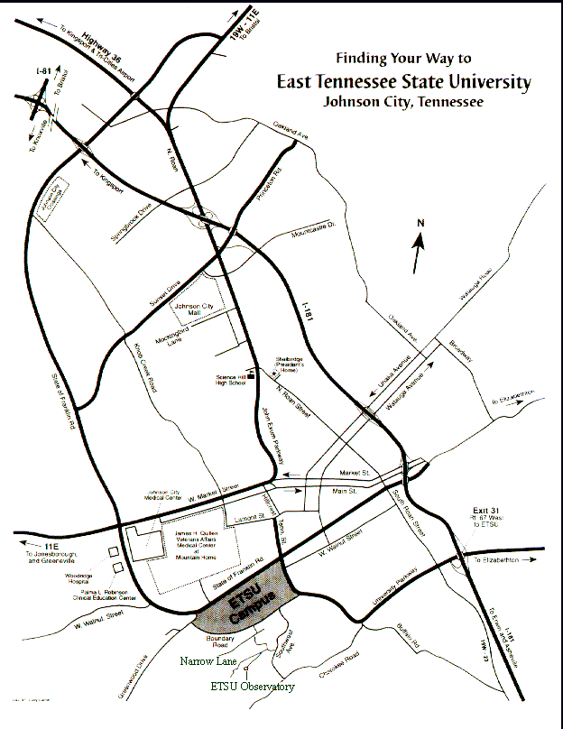 Johnson City Map