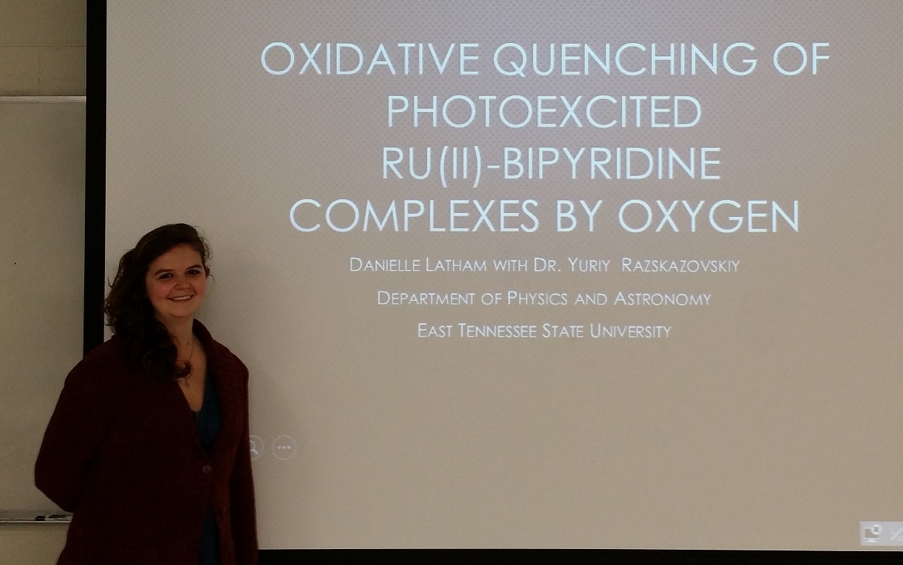 Photo for Physics majors gave presentations in the Department on their Honors theses