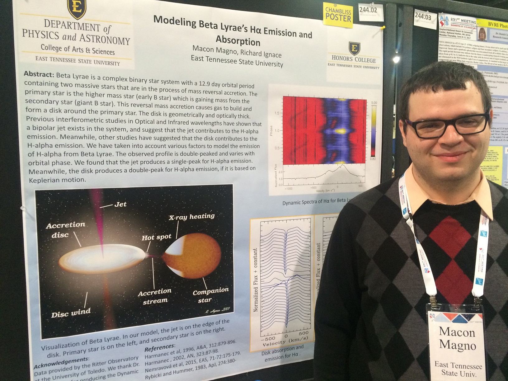 Photo for Physics majors present posters at the American Astronomical Society