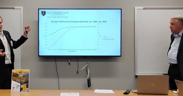 Trainor presenting mortgage research with Kilgore at the 2026 ARBS conference