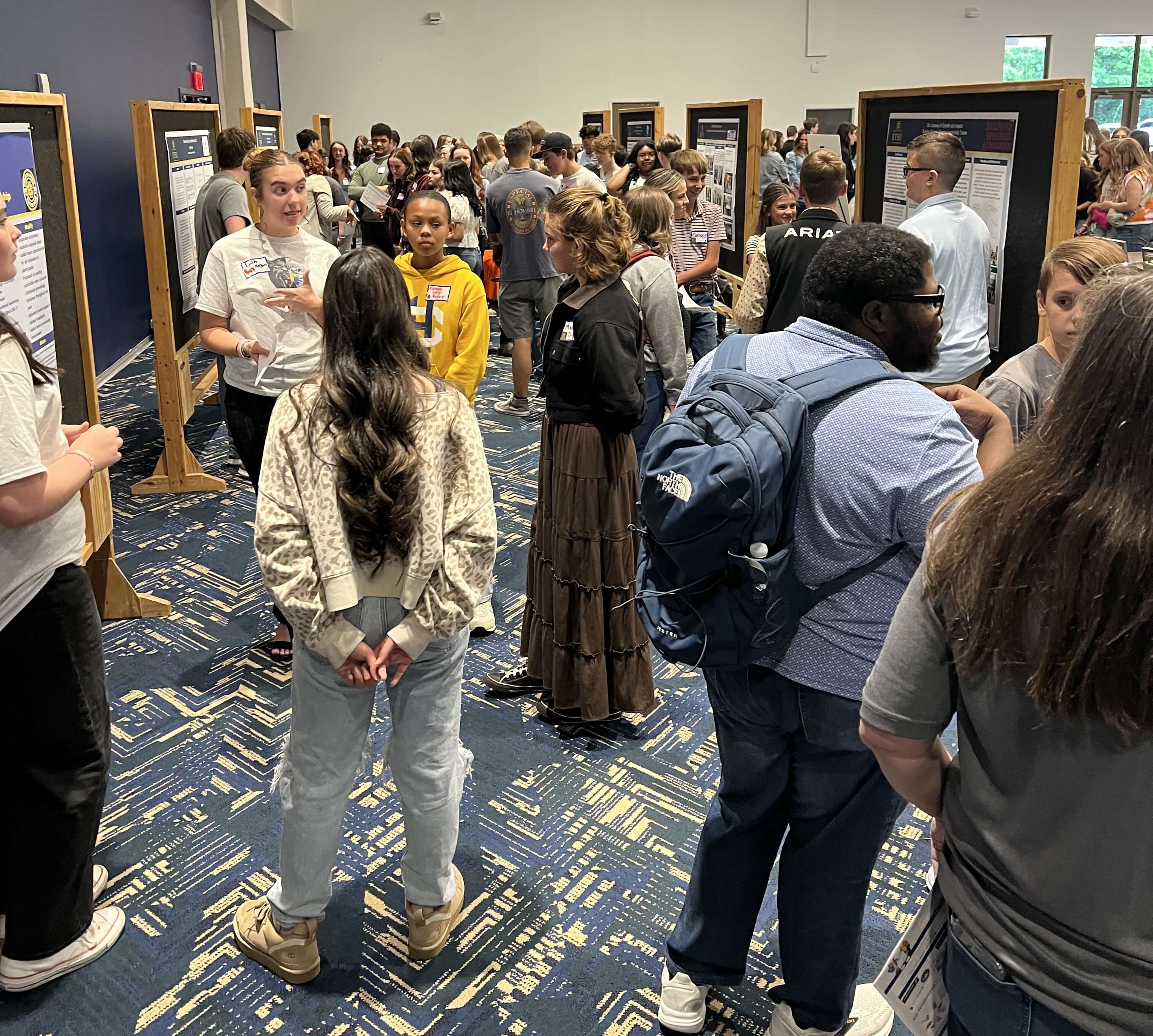 Students at poster session