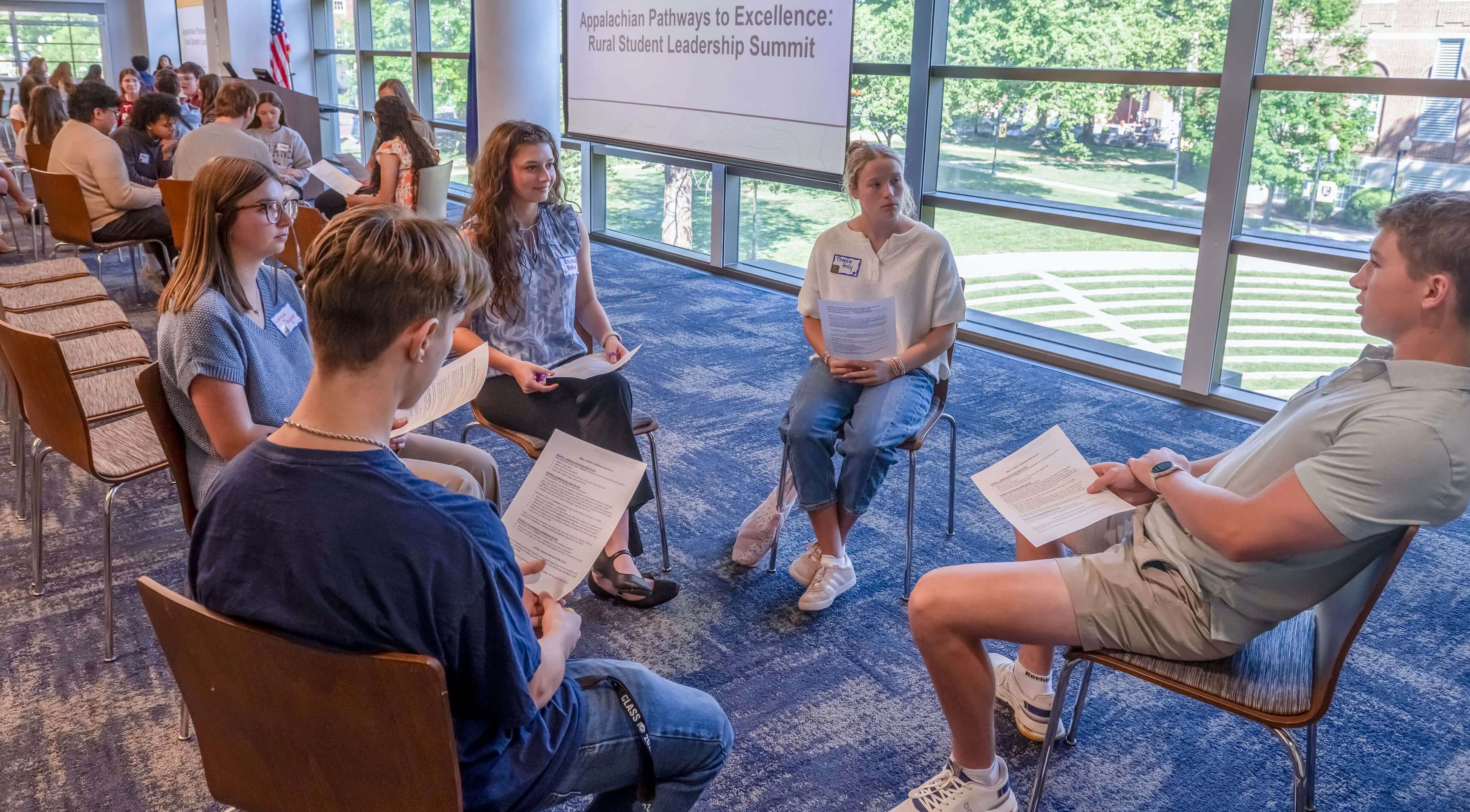 Students in circle