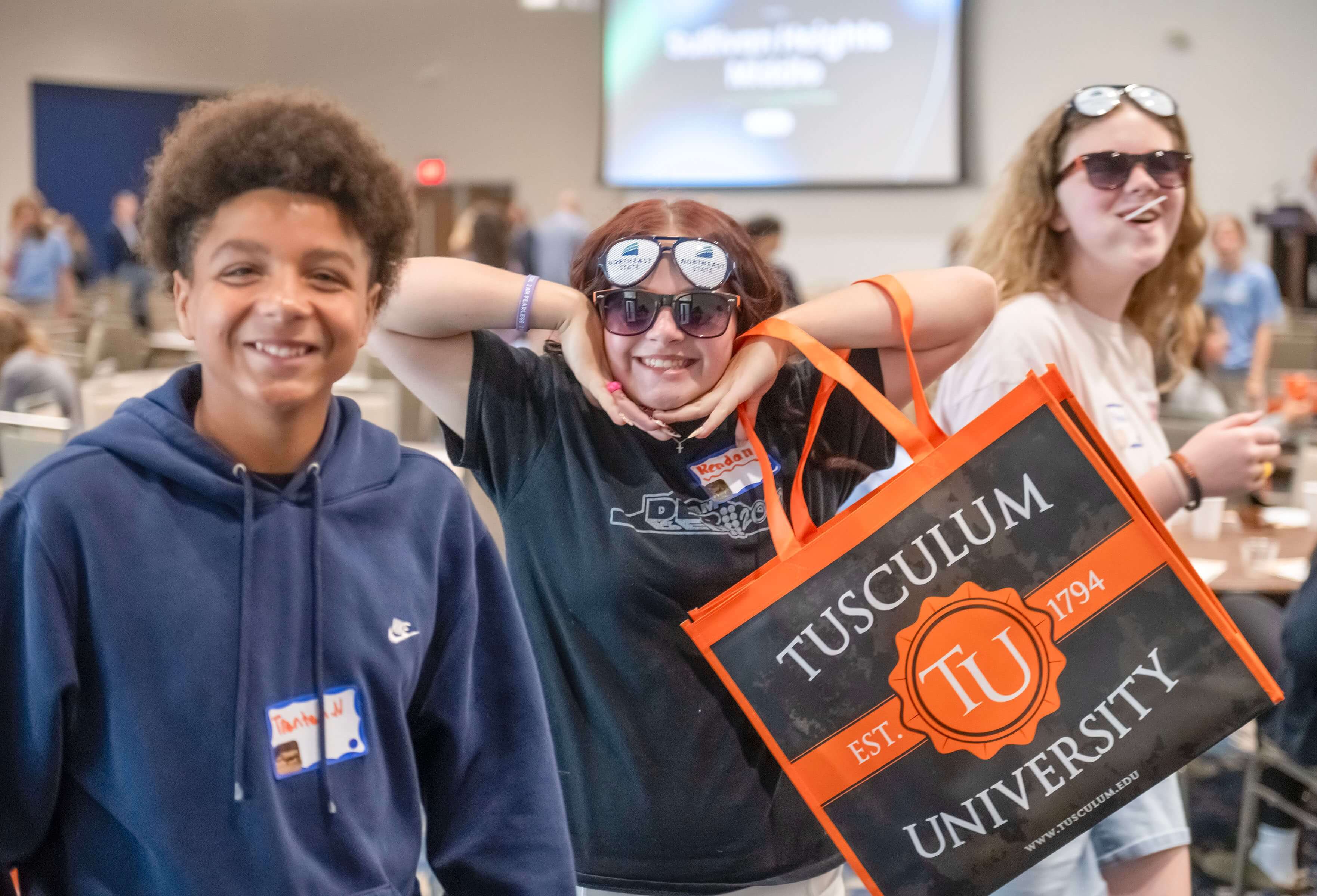 Students smiling