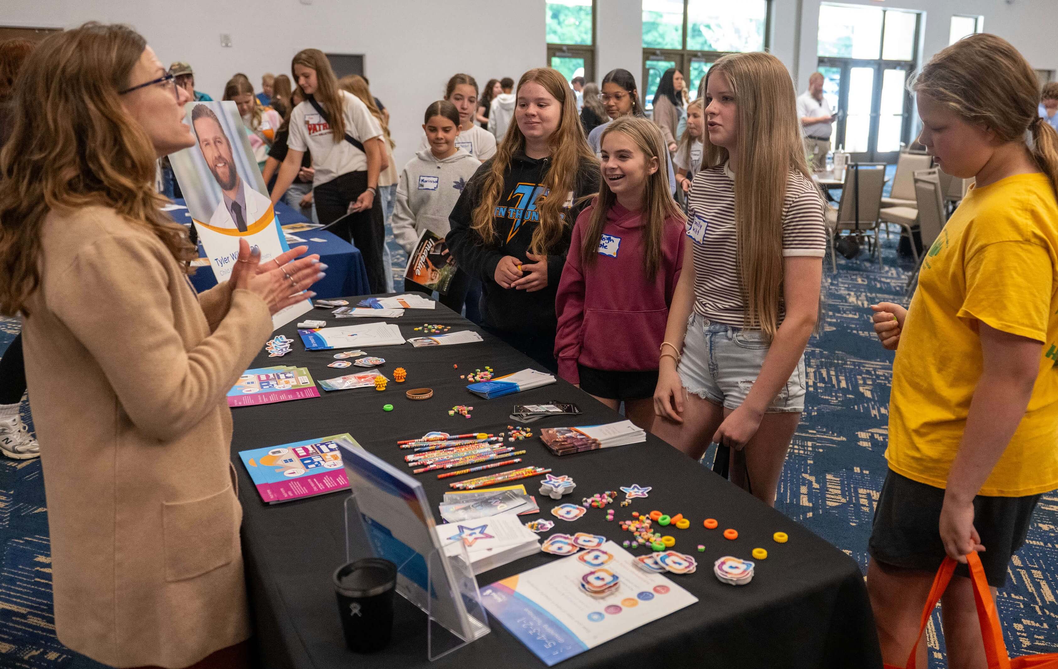 Students at table