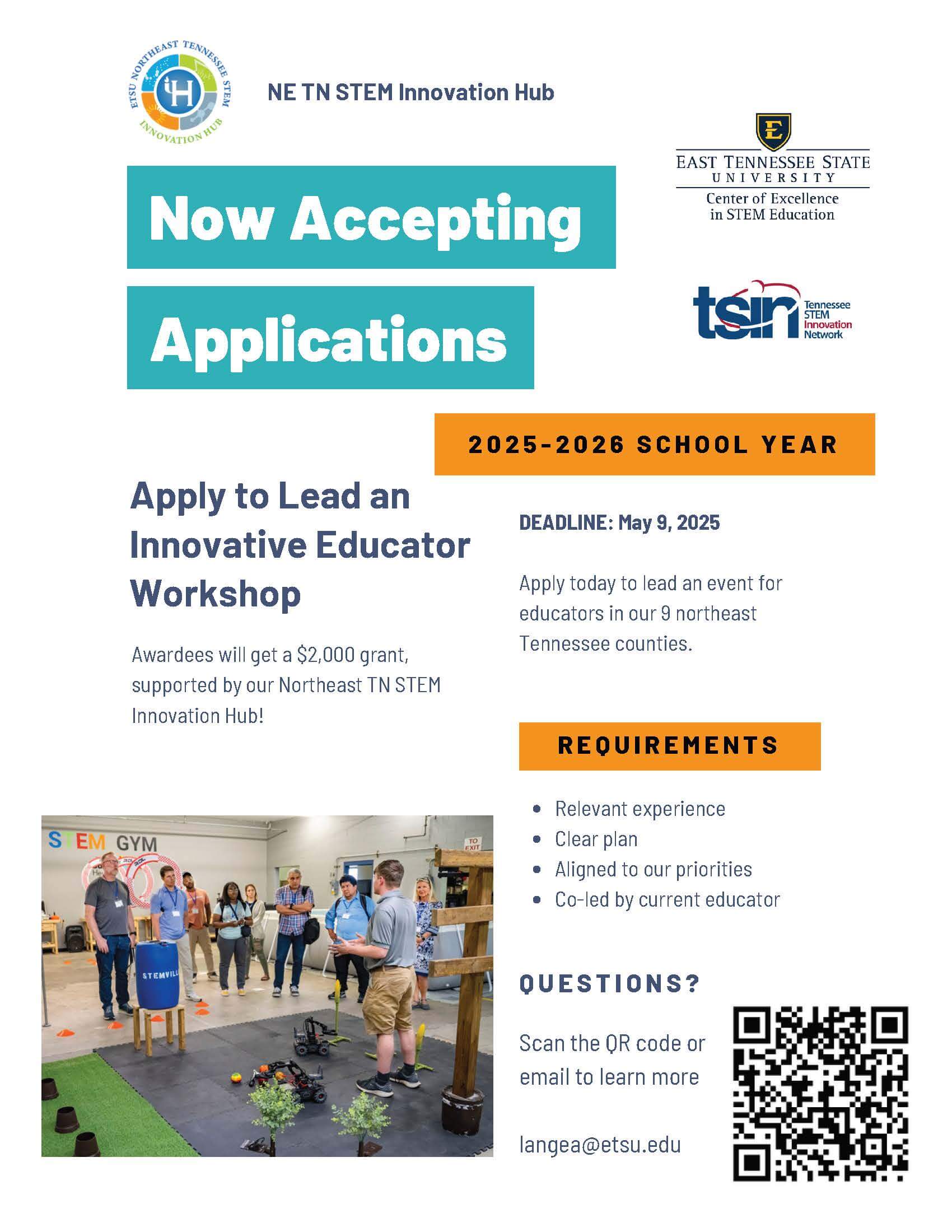 flyer describing grant application process