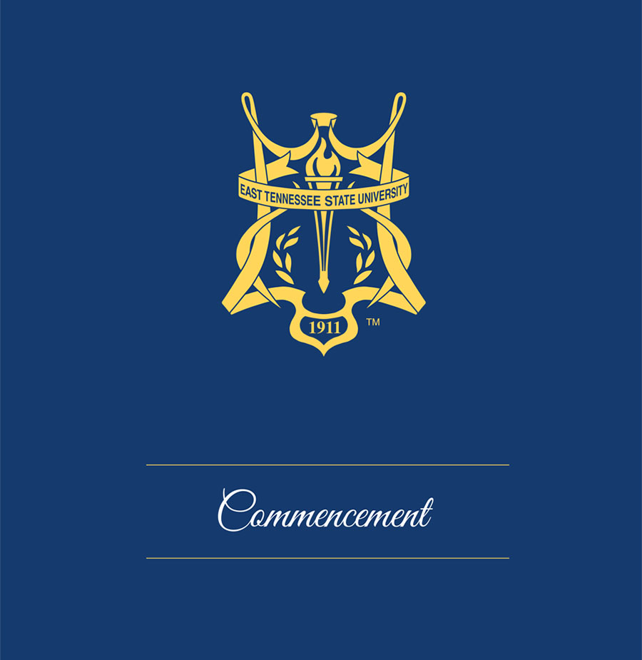 Cover of ETSU's Commencement program