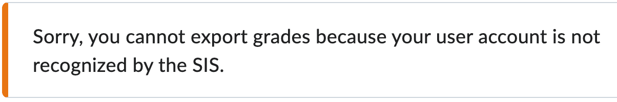 The error message if your account is not recognized by Banner.