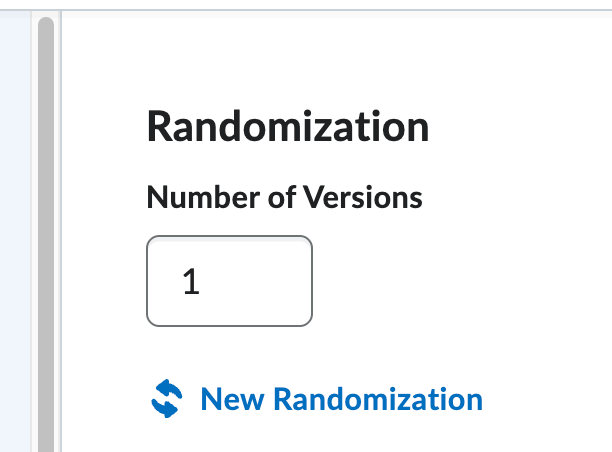Enter the number of versions you would like to print of the quiz.