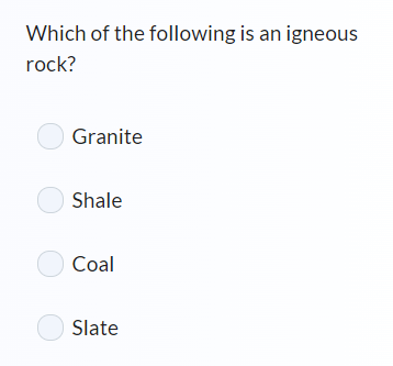 example of a multiple choice question