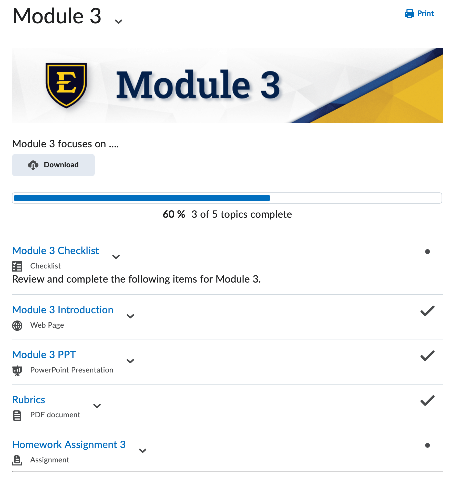 image of a Content module 