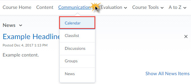 calendar toolbar