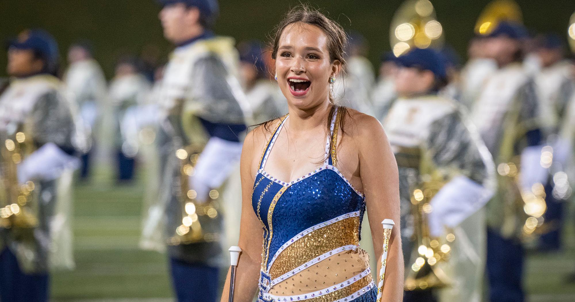 ETSU Majorette reacts to the surprise announcement