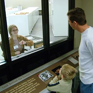 Gray Fossil Site Collections Room Window