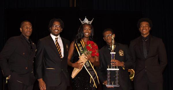 Rebecca as Miss Black and Gold