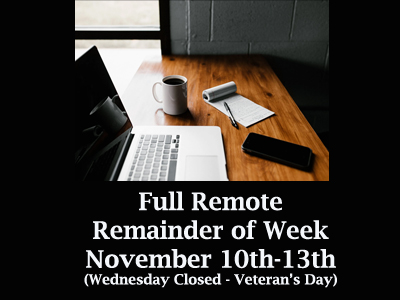 Full Remote for November 10th-13th
