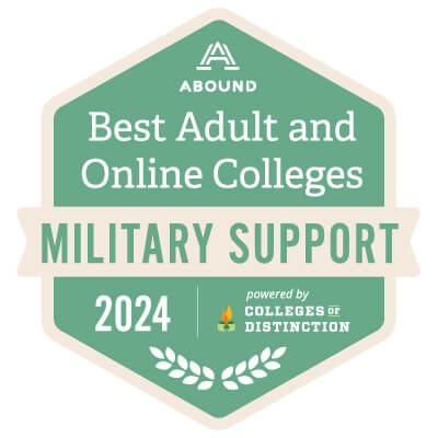 ETSU was recognized by Abound as one of the Best Colleges for Military Support.