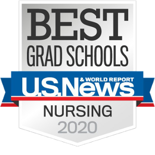 Badge for ETSU's Nursing program being named one of the best nursing gradaute schools in 2020, by US News and World Report. 