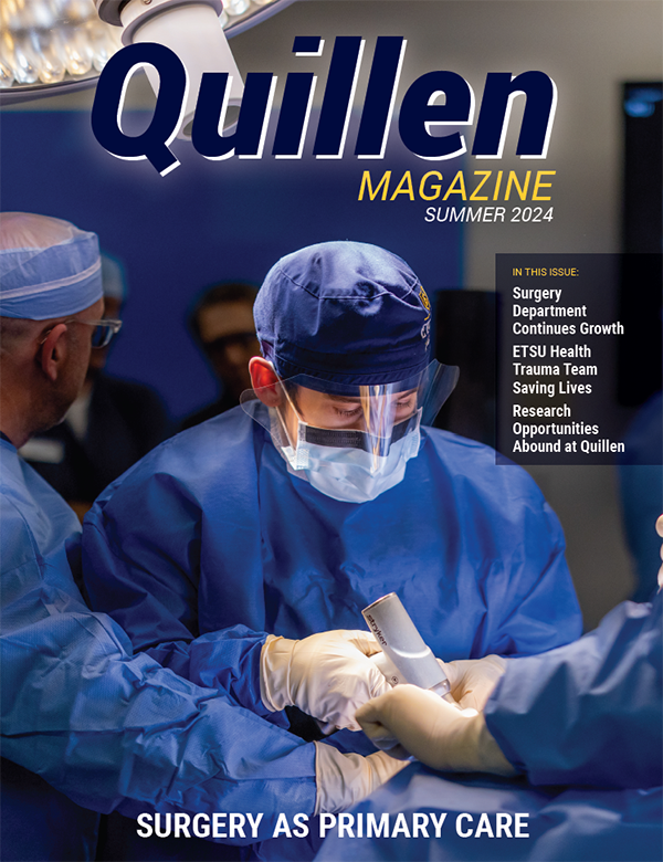 Cover of ETSU's Quillen Magazine