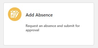 Screenshot demonstrating what the "Add Absence" options looks like. 
